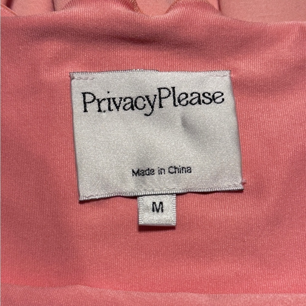 NEW Revolve X Privacy Please Caperton Midi Bodycon Dress Salmon Size M - Picture 7 of 8